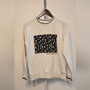 Women - Calvin Klein Jeans White Sweater - SMALL